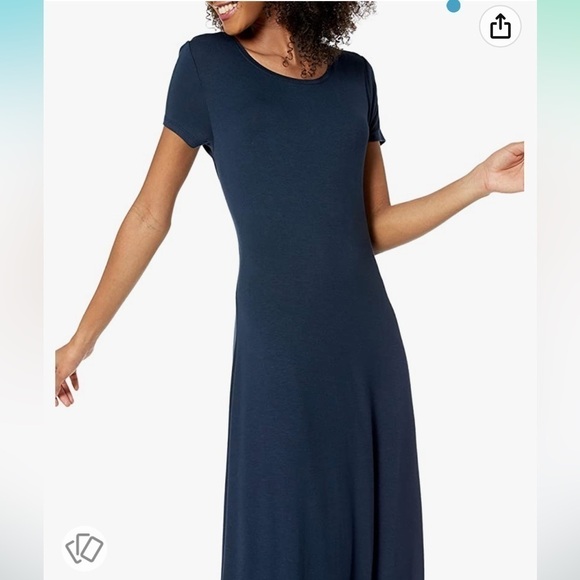 NWT XXL Amazon Essentials Women's Short-Sleeve Maxi Dress - Picture 3 of 6